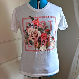 Adidas The Go-To Performance Graphic Tee Shirt PORTLAND Floral Size Large